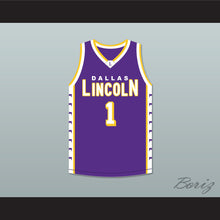 Load image into Gallery viewer, Chris Bosh 1 Lincoln High School Dallas Tigers Purple Basketball Jersey 2