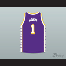 Load image into Gallery viewer, Chris Bosh 1 Lincoln High School Dallas Tigers Purple Basketball Jersey 2