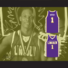 Load image into Gallery viewer, Chris Bosh 1 Lincoln High School Dallas Tigers Purple Basketball Jersey 2