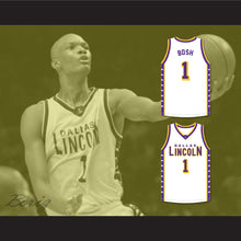Load image into Gallery viewer, Chris Bosh 1 Lincoln High School Dallas Tigers White Basketball Jersey 2