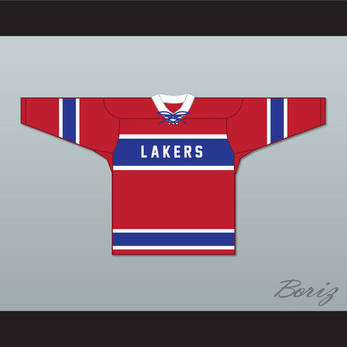 Chris Farley 6 Lakers Youth League Red Hockey Jersey