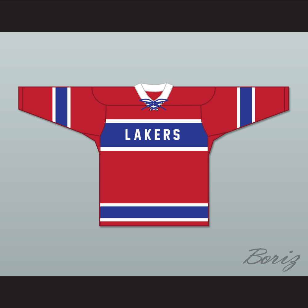 Chris Farley 6 Lakers Youth League Red Hockey Jersey