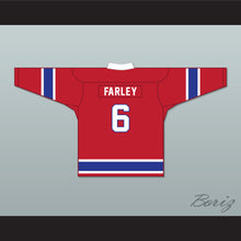 Load image into Gallery viewer, Chris Farley 6 Lakers Youth League Red Hockey Jersey