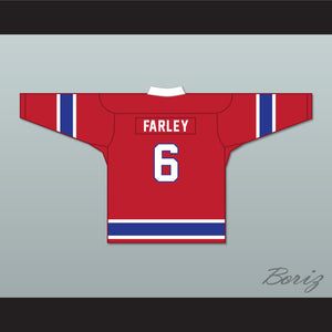 Chris Farley 6 Lakers Youth League Red Hockey Jersey