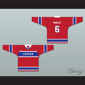 Chris Farley 6 Lakers Youth League Red Hockey Jersey