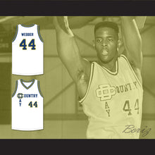 Load image into Gallery viewer, Chris Webber 44 Detroit Country Day School Yellowjackets White Basketball Jersey