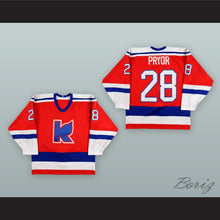 Load image into Gallery viewer, Chris Pryor 28 Kalamazoo Wings Red Hockey Jersey