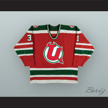 Load image into Gallery viewer, Chris Terreri 31 Utica Devils Red Hockey Jersey