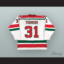 Load image into Gallery viewer, Chris Terreri 31 Utica Devils White Hockey Jersey