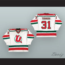 Load image into Gallery viewer, Chris Terreri 31 Utica Devils White Hockey Jersey