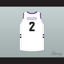 Load image into Gallery viewer, Christian Braun 2 Blue Valley Northwest High School Huskies White Basketball Jersey 2