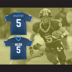 Christian McCaffrey 5 Valor Christian High School Eagles Blue Football Jersey