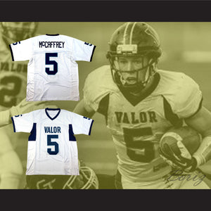 Christian McCaffrey 5 Valor Christian High School Eagles White Football Jersey