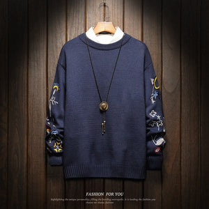 Christmas Men Sweaters Winter Clothes 2019 Plus Size Asian M-4XL 5XL 6XL Japan Style Casual Standard Designer Pullovers