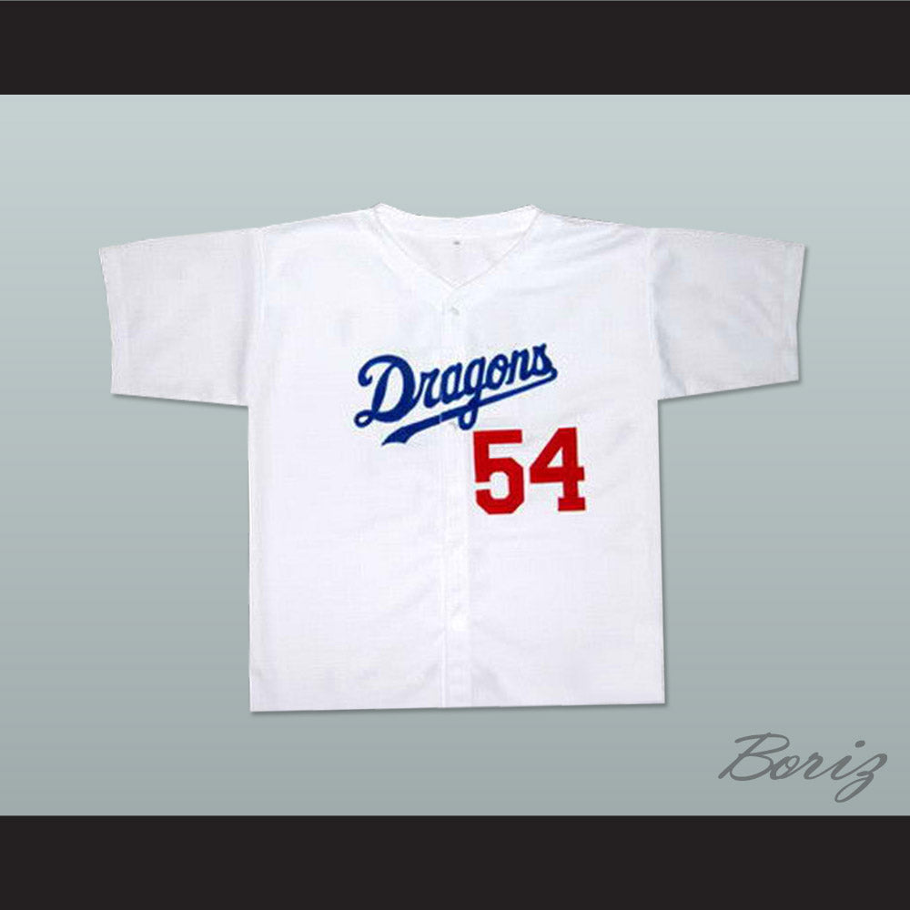 Jack Elliot 54 Chunichi Dragons White Baseball Jersey Mr. Baseball