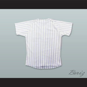 Chuo Gakuin University Chiba Japan White Pinstriped Baseball Jersey