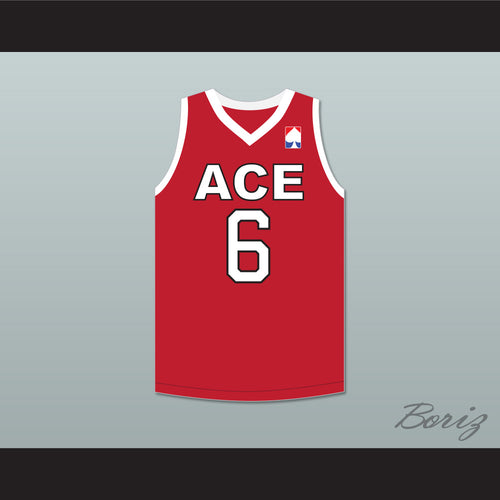Clarence 6 ACE Family Charity Red Basketball Jersey