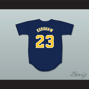 Clayton Kershaw 23 Highland Park High School Scots Navy Blue Baseball Jersey 2