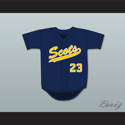 Clayton Kershaw 23 Highland Park High School Scots Navy Blue Baseball Jersey 1