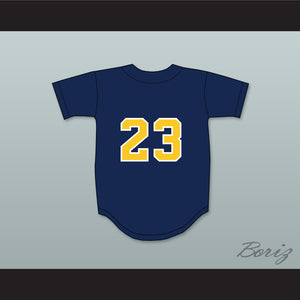Clayton Kershaw 23 Highland Park High School Scots Navy Blue Baseball Jersey 1