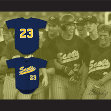 Load image into Gallery viewer, Clayton Kershaw 23 Highland Park High School Scots Navy Blue Baseball Jersey 1