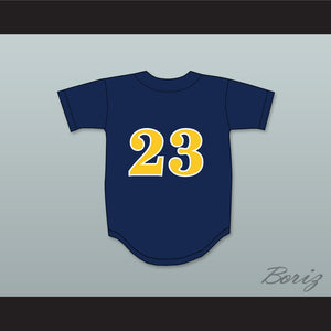 Clayton Kershaw 23 Highland Park High School Scots Navy Blue Baseball Jersey 3