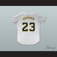Load image into Gallery viewer, Clayton Kershaw 23 Highland Park High School Scots White Pinstriped Baseball Jersey 2
