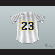 Load image into Gallery viewer, Clayton Kershaw 23 Highland Park High School Scots White Pinstriped Baseball Jersey 1