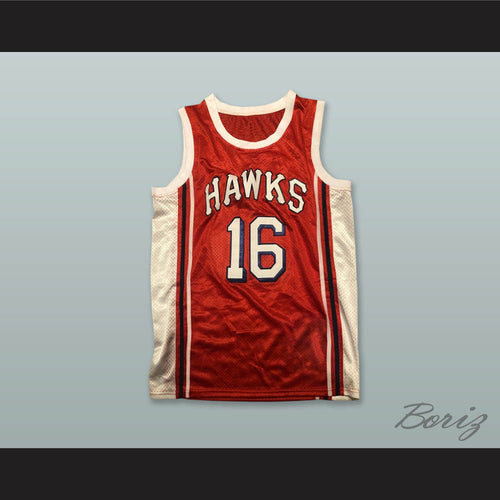 Cliff Hagan 16 St Louis Hawks Red Basketball Jersey