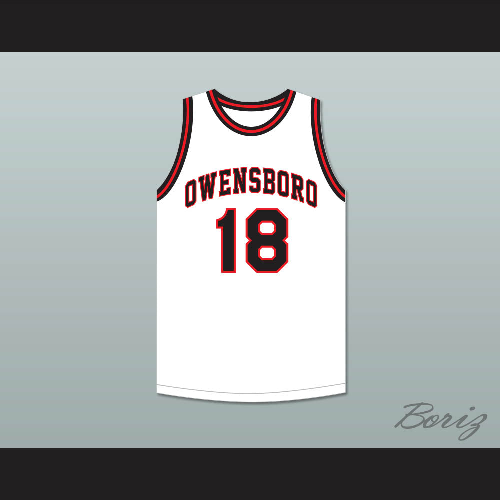 Cliff Hagan 18 Owensboro High School Red Devils White Basketball Jersey 2