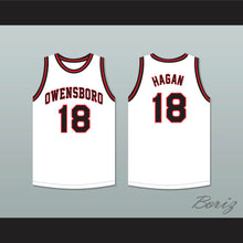 Load image into Gallery viewer, Cliff Hagan 18 Owensboro High School Red Devils White Basketball Jersey 2