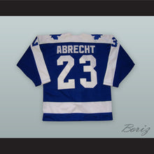 Load image into Gallery viewer, Cliff Abrecht 23 St. Catharines Saints Blue Hockey Jersey