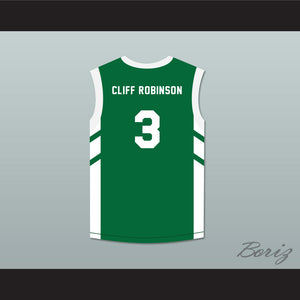 Cliff Robinson 3 Green Basketball Jersey Dennis Rodman's Big Bang in PyongYang