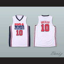 Load image into Gallery viewer, Clyde Drexler 4 USA White Basketball Jersey