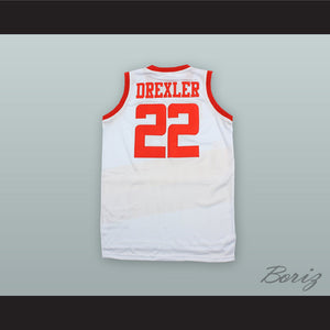 Clyde Drexler 22 Sterling High School Raiders White Alternate Basketball Jersey