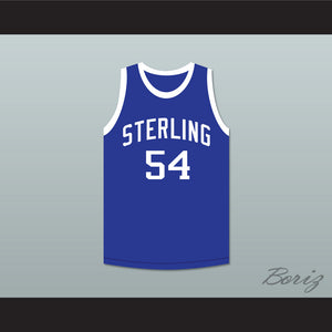 Clyde Drexler 54 Sterling High School Raiders Blue Basketball Jersey 1