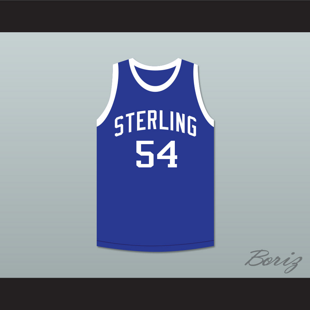 Clyde Drexler 54 Sterling High School Raiders Blue Basketball Jersey 1