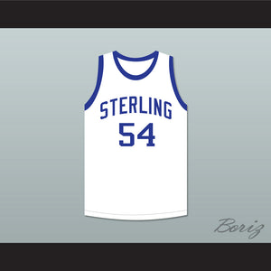 Clyde Drexler 54 Sterling High School Raiders White Basketball Jersey 1