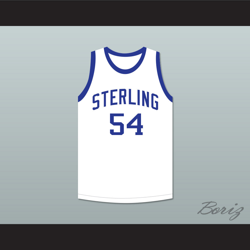 Clyde Drexler 54 Sterling High School Raiders White Basketball Jersey 1