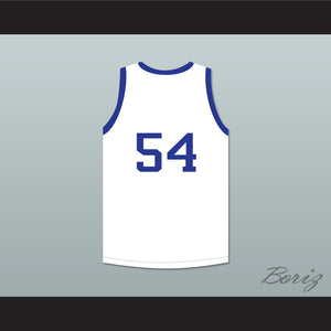Clyde Drexler 54 Sterling High School Raiders White Basketball Jersey 1