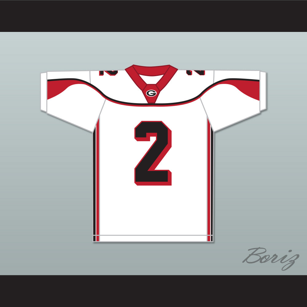 Coby Bryant 2 Glenville High School Tarblooders White Football Jersey 1