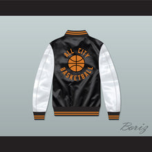 Load image into Gallery viewer, Cochise Cooley High School Black/ White Varsity Letterman Satin Bomber Jacket