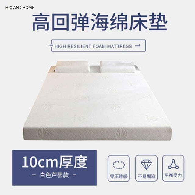 Colchoneta de espuma de rebote lento para dormir, Tatami de tamaño doble y mediano, suave, personalizable, 3/5/8/10cm de grosor