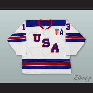 Cole Caufield 13 USA White Hockey Jersey
