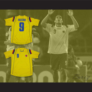 Falcao 9 Colombia Home Football Soccer Jersey