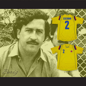 Pablo Escobar 2 Colombia Home Football Soccer Jersey