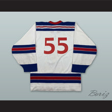 Load image into Gallery viewer, Colorado Flames 55 White Hockey Jersey