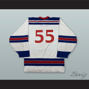 Colorado Flames 55 White Hockey Jersey