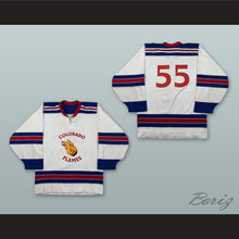 Load image into Gallery viewer, Colorado Flames 55 White Hockey Jersey