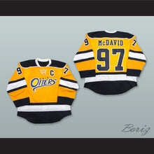 Load image into Gallery viewer, Connor McDavid 97 Erie Otters Yellow Hockey Jersey
